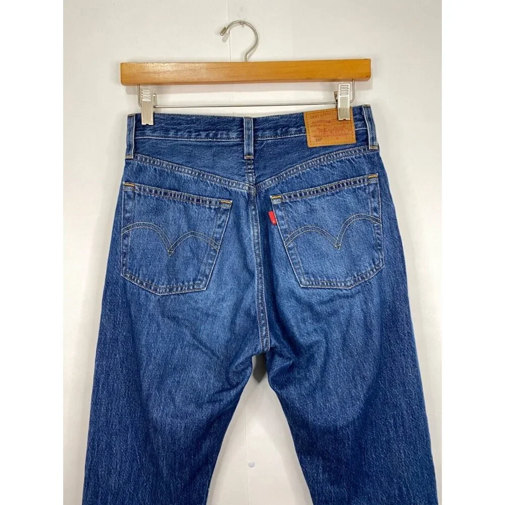 Levi's Size 25x32 501 Straight Leg Jean Market Sixth Street Wash GUC - Picture 7 of 11
